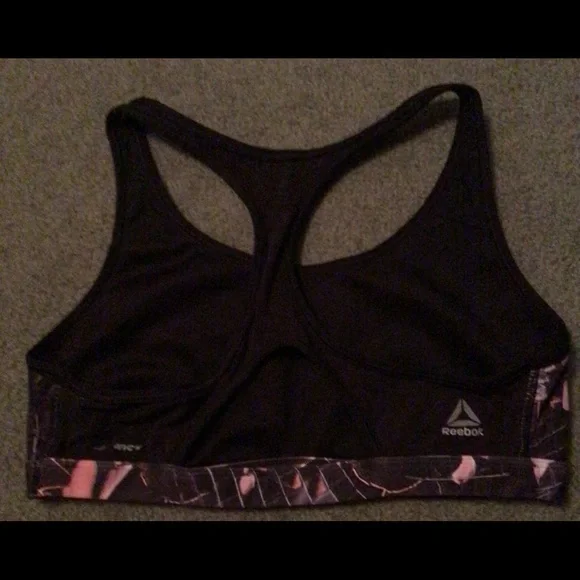 Reebok Dark Purple Patterned Sports Bra - Picture 4 of 4